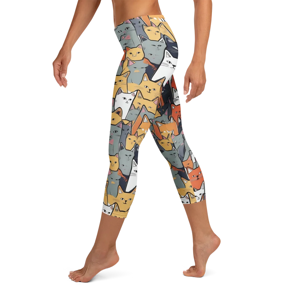 Catwalk Colony on Capri Leggings — Left