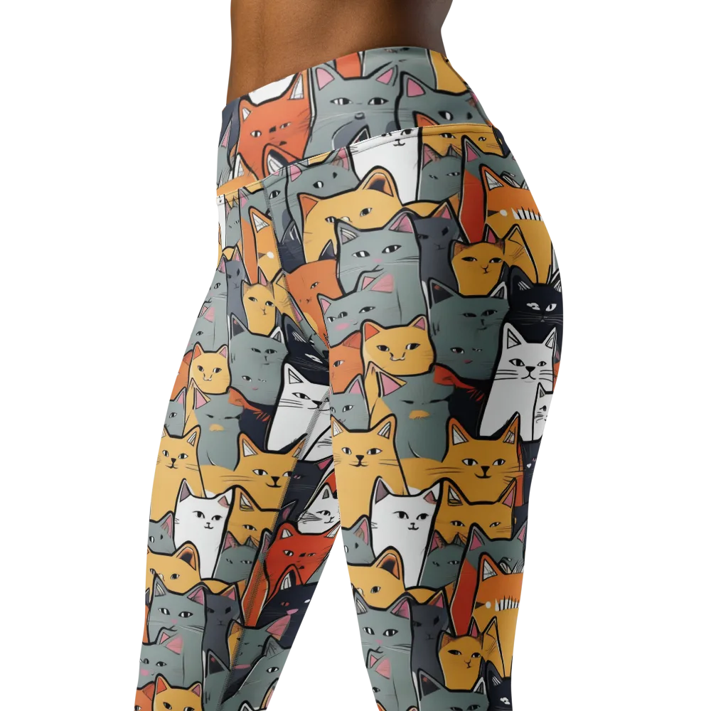 Catwalk Colony on Yoga Leggings — Left Front