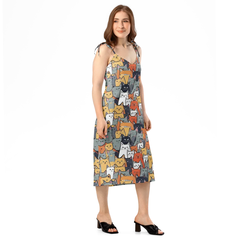 Catwalk Colony on Slip Dress — Right Front