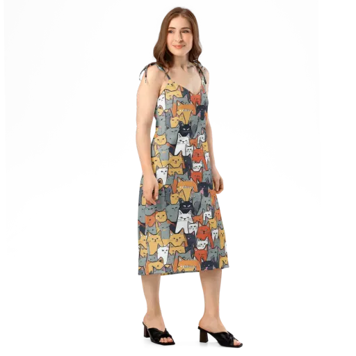 Catwalk Colony on a Slip Dress