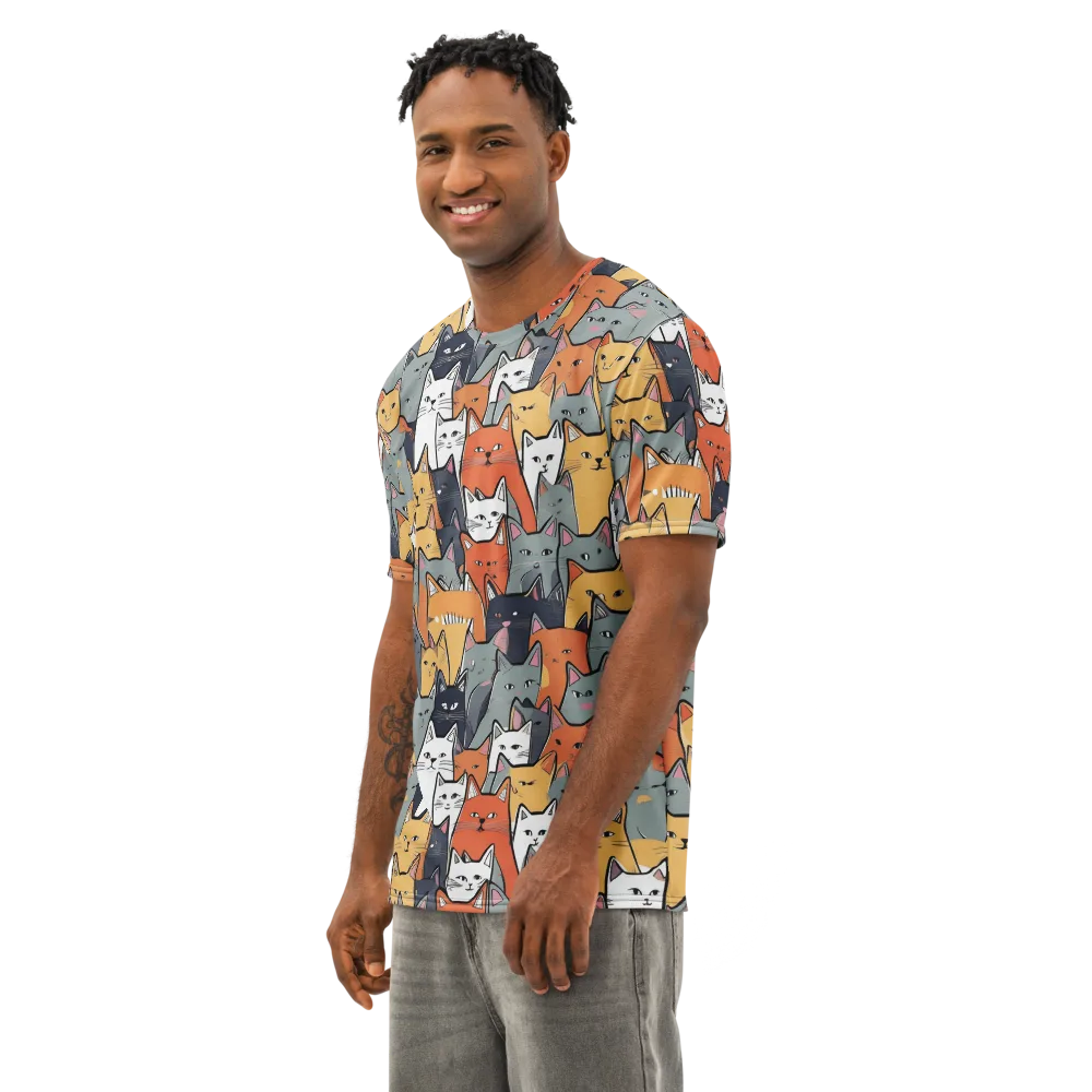 Catwalk Colony on Men's Cotton Crew Neck T-Shirt — Left Front