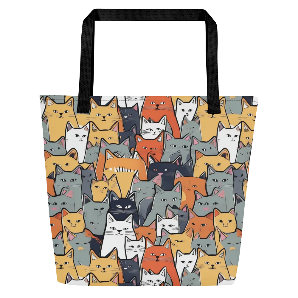Catwalk Colony on Large Tote Bag W/ Pocket — Front