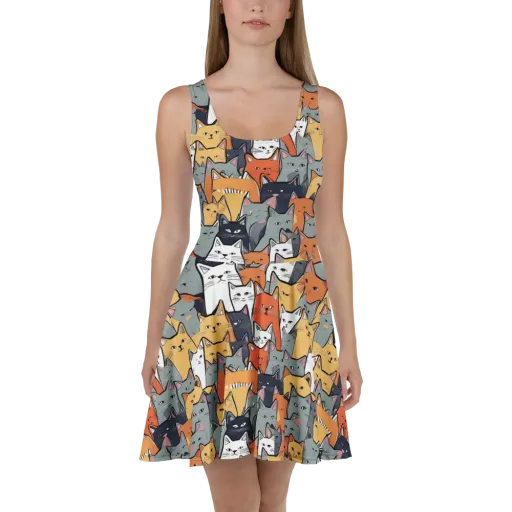 Catwalk Colony on a Skater Dress