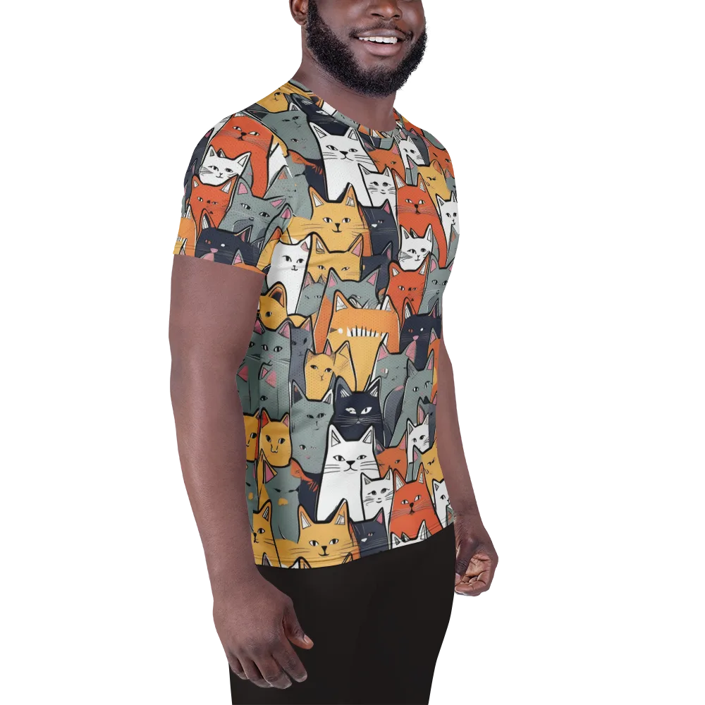 Catwalk Colony on Men's Athletic T-Shirt — Right