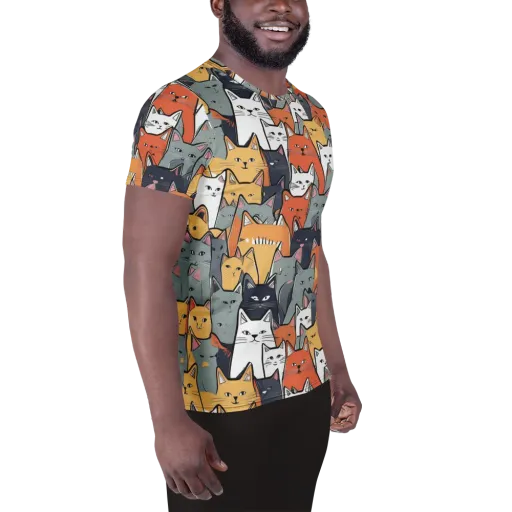 Catwalk Colony on a Men's Athletic T-Shirt