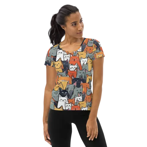 Catwalk Colony on a Women's Athletic T-Shirt