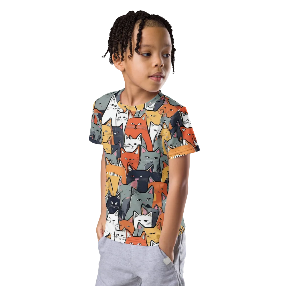Catwalk Colony on Kids Crew Neck T-Shirt — Left Front