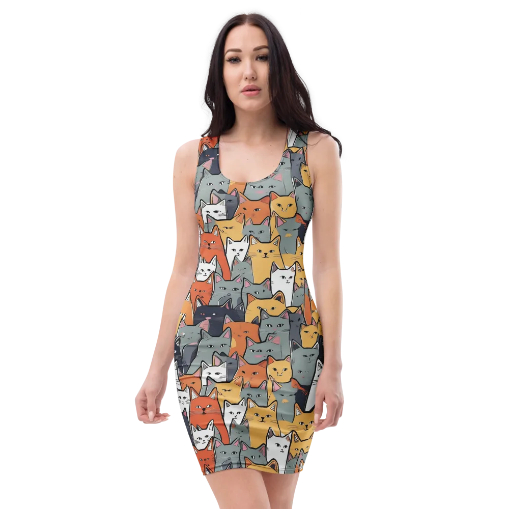 Catwalk Colony on Bodycon Dress — Front
