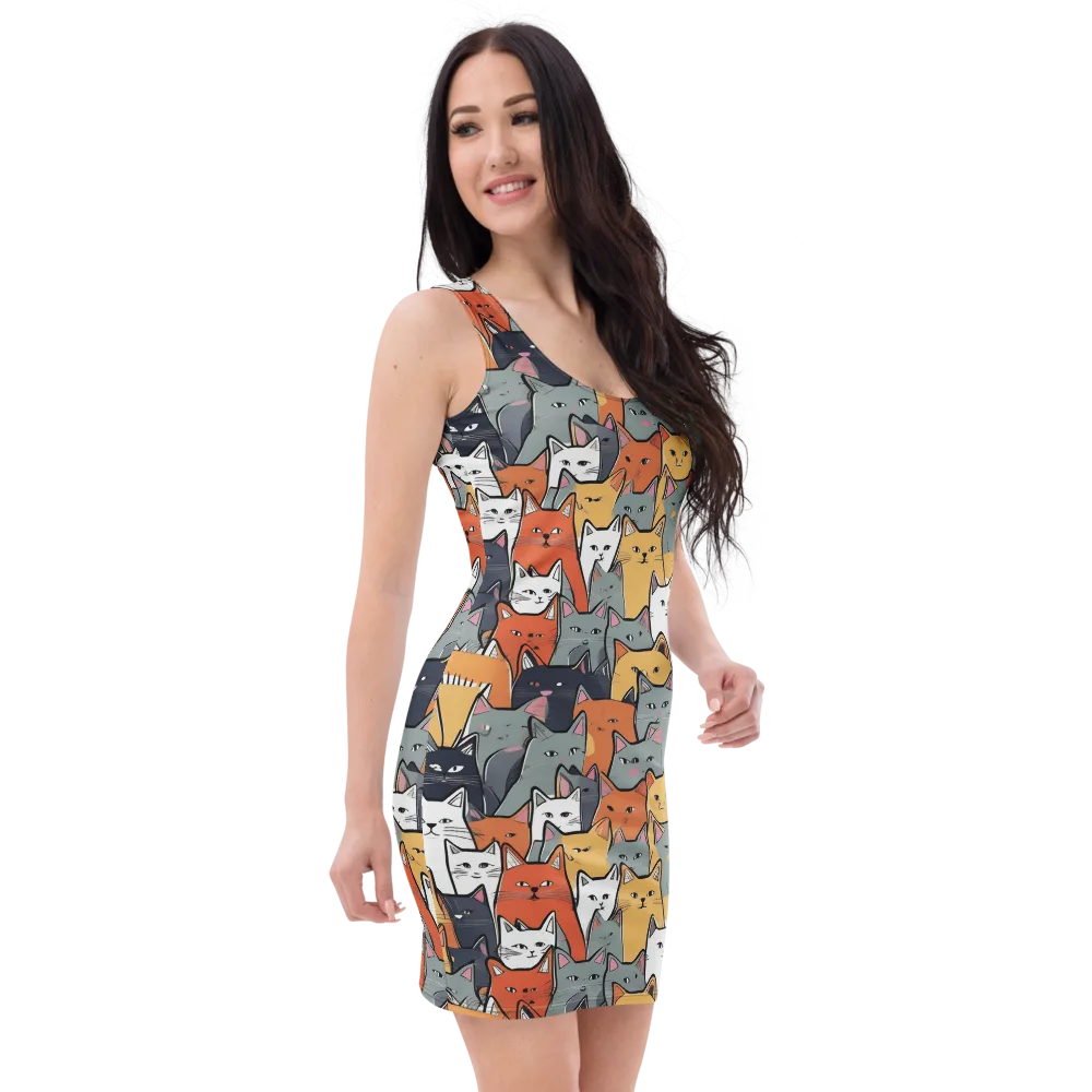 Catwalk Colony on Bodycon Dress — Right Front
