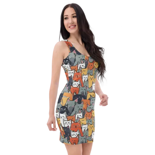 Catwalk Colony on a Bodycon Dress