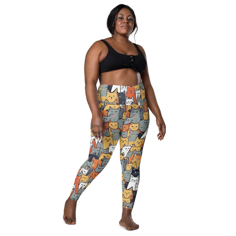 Catwalk Colony on Leggings with Pockets — Front