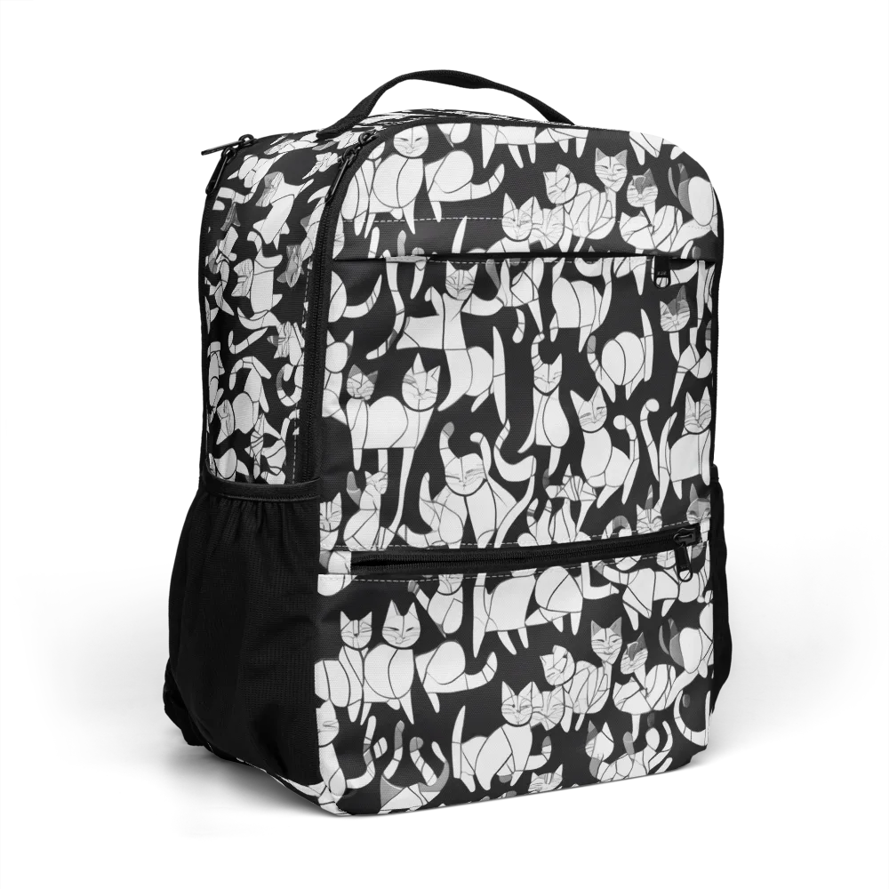 Nocturne Felines on Utility Backpack — Right Front