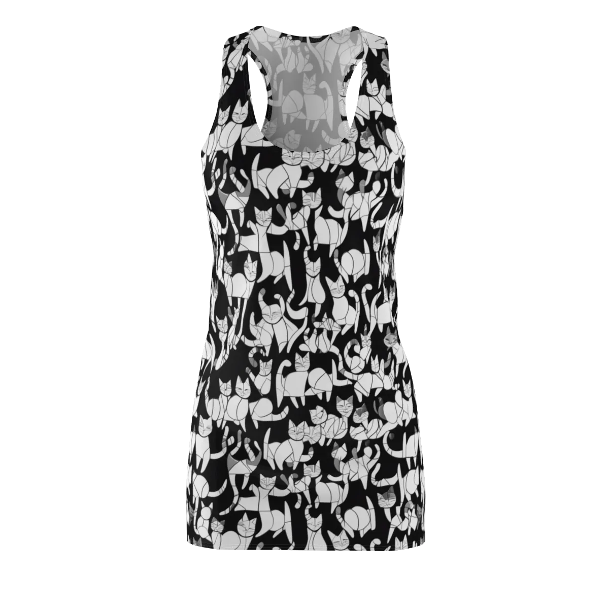 Nocturne Felines on Racerback Dress — Front
