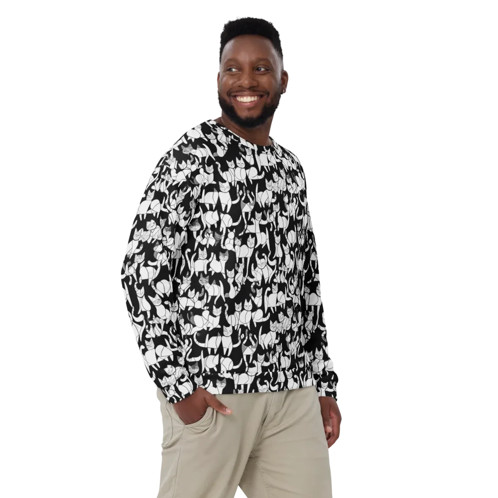 Nocturne Felines on Sweatshirt — Front