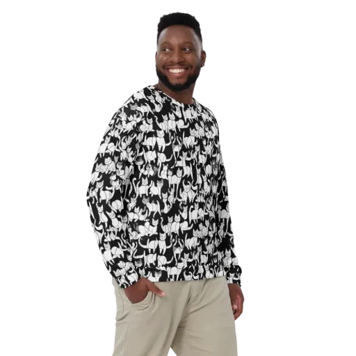 Nocturne Felines on a Sweatshirt