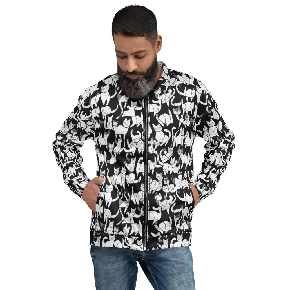 Nocturne Felines on Bomber Jacket — Front