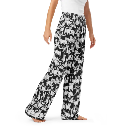 Nocturne Felines on a Women's Pajama Pants
