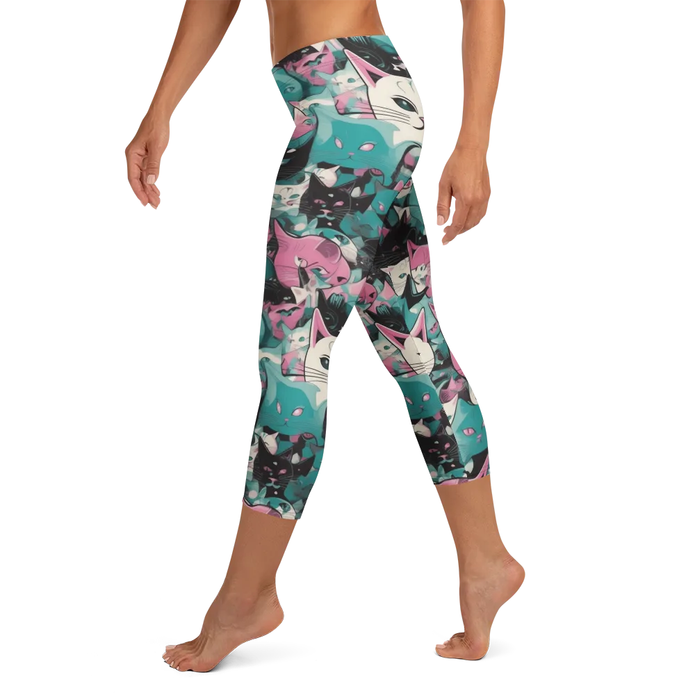 Whisker Pop on Capri Leggings — Left