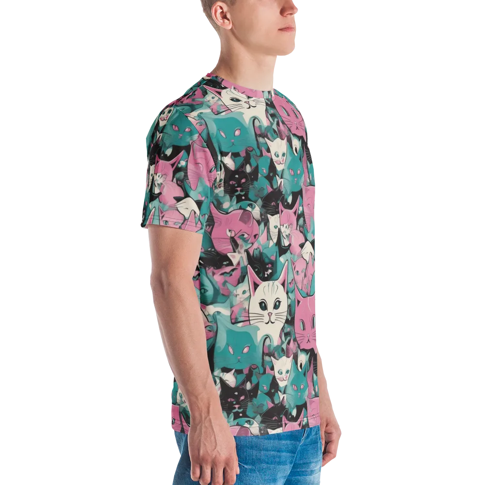 Whisker Pop on Men's Crew Neck T-Shirt — Right