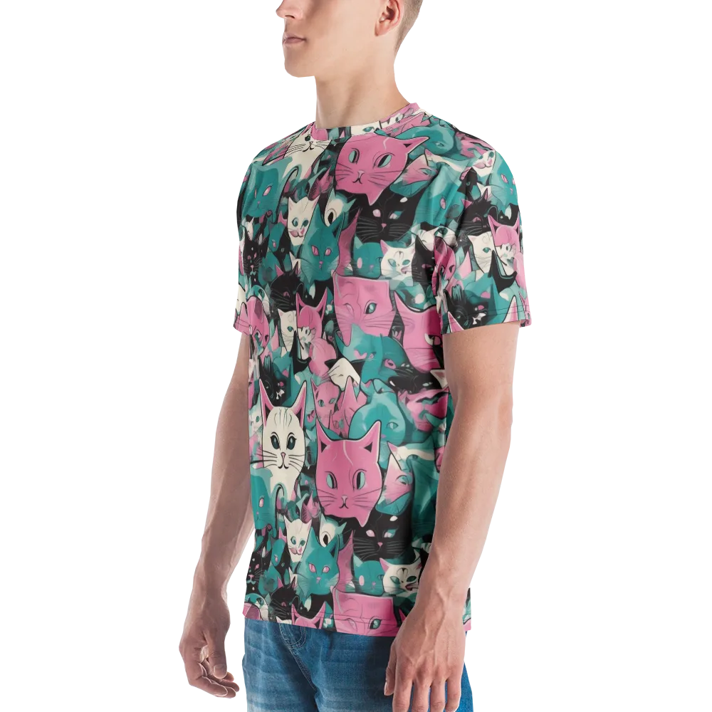 Whisker Pop on Men's Crew Neck T-Shirt — Left