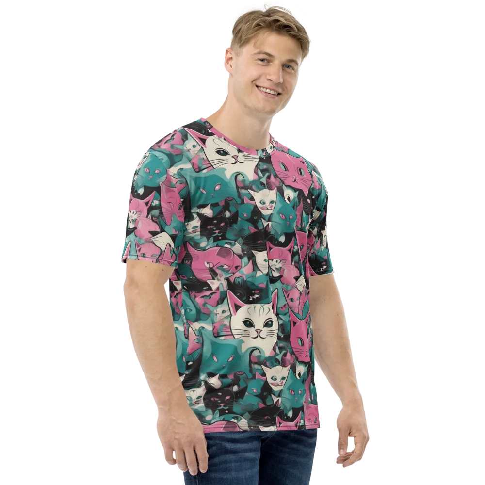 Whisker Pop on Men's Crew Neck T-Shirt — Right