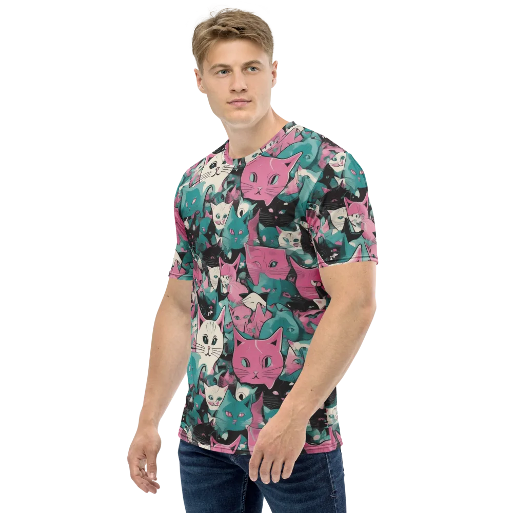 Whisker Pop on Men's Crew Neck T-Shirt — Left