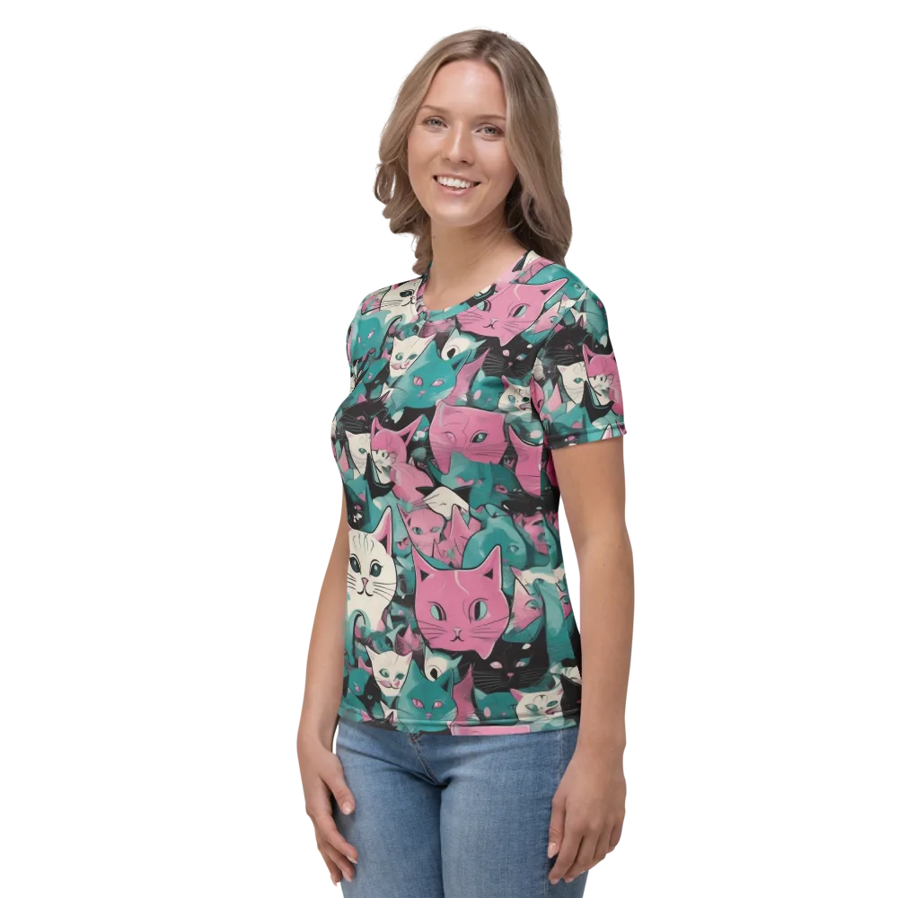 Whisker Pop on Women's Crew Neck T-Shirt — Left