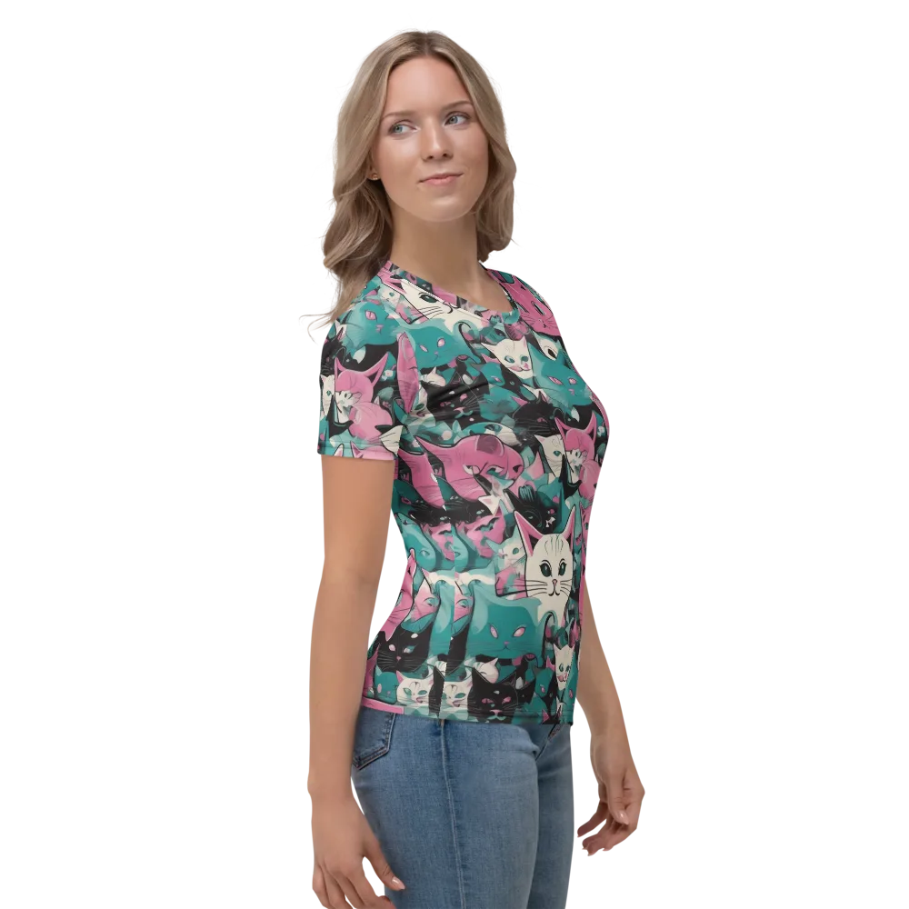 Whisker Pop on Women's Crew Neck T-Shirt — Right