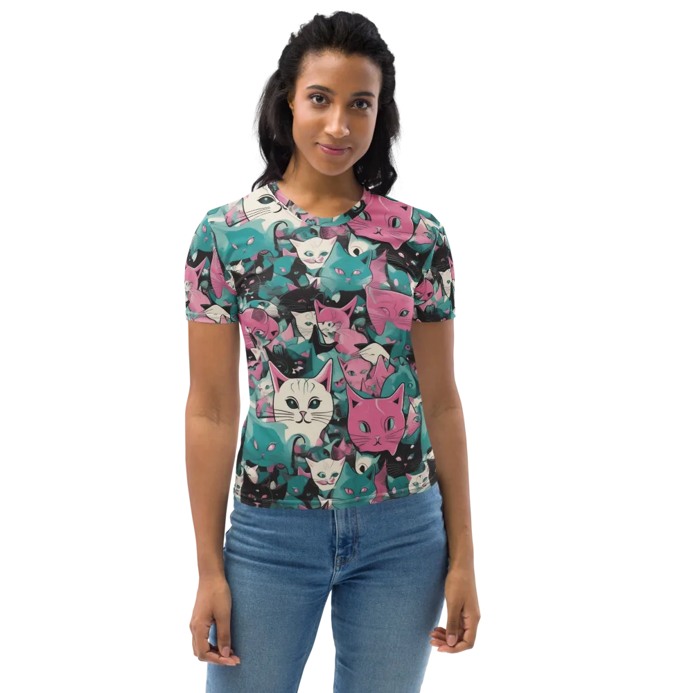 Whisker Pop on Women's Crew Neck T-Shirt — Front