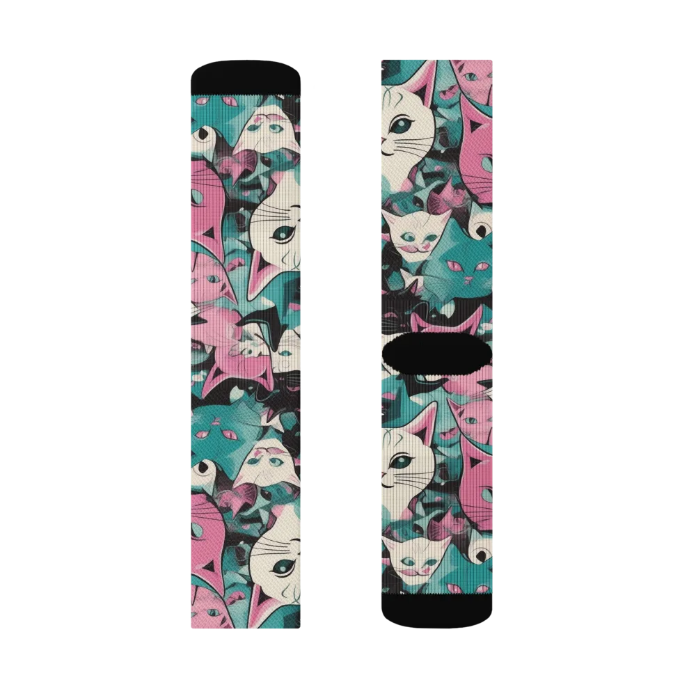 Whisker Pop on Socks — Right Sock