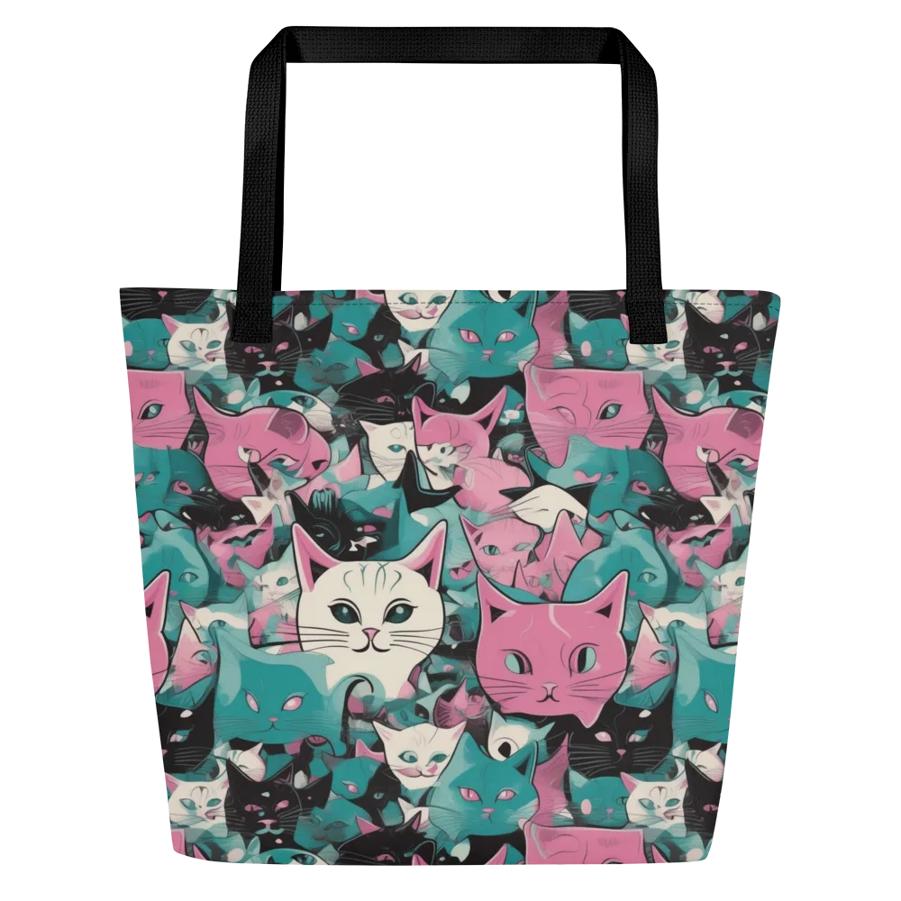 Whisker Pop on Large Tote Bag W/ Pocket — Front