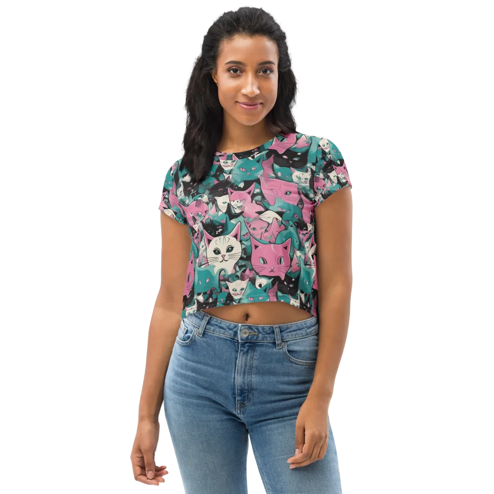 Whisker Pop on Crop Tee — Front