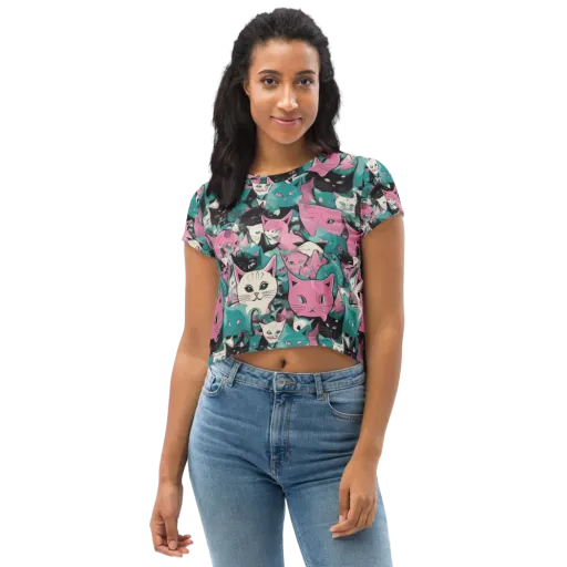 Whisker Pop on a Crop Tee