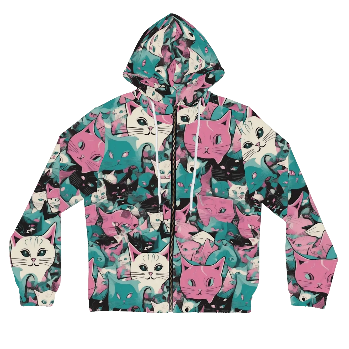 Whisker Pop on Women's Full-Zip Hoodie — Front