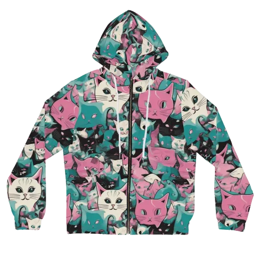 Whisker Pop on a Women's Full-Zip Hoodie