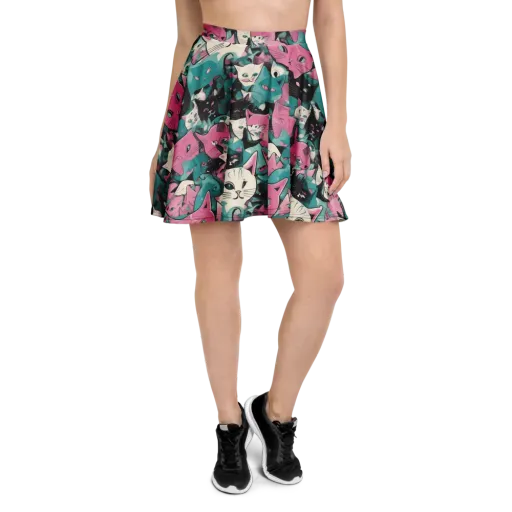 Whisker Pop on a Skater Skirt