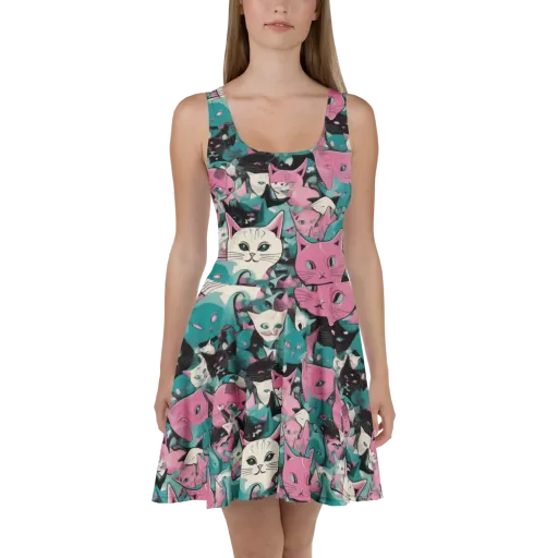 Whisker Pop on a Skater Dress