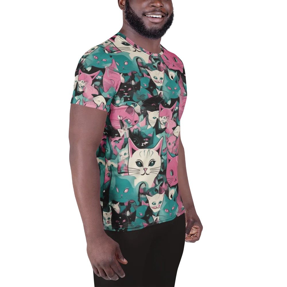 Whisker Pop on Men's Athletic T-Shirt — Right