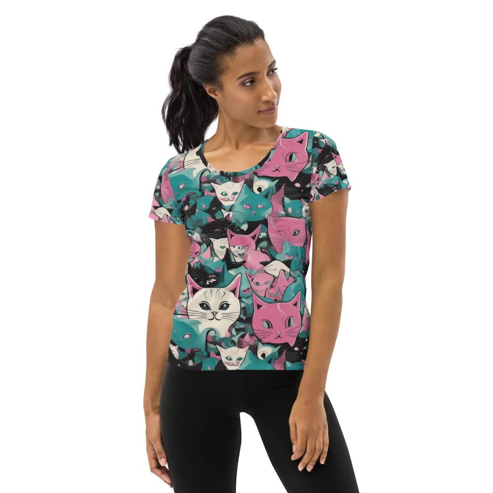 Whisker Pop on Women's Athletic T-Shirt — Front