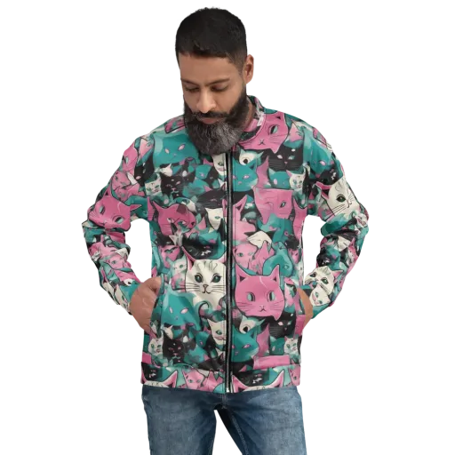 Whisker Pop on a Bomber Jacket