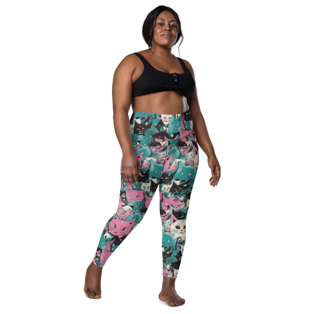 Whisker Pop on Leggings with Pockets — Front