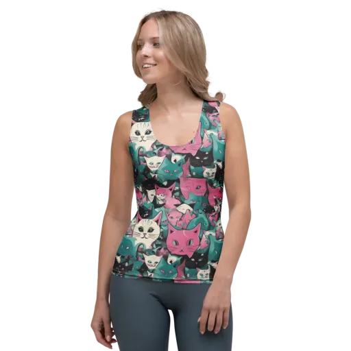 Whisker Pop on a Women's Tank Top