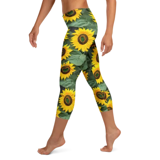 Sunlit Harvest on a Capri Leggings