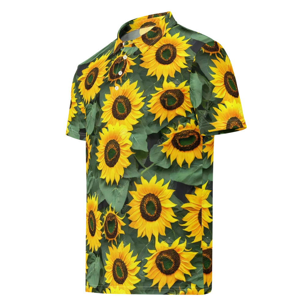 Sunlit Harvest on Men's Slim Fit Polo Shirt — Left Front
