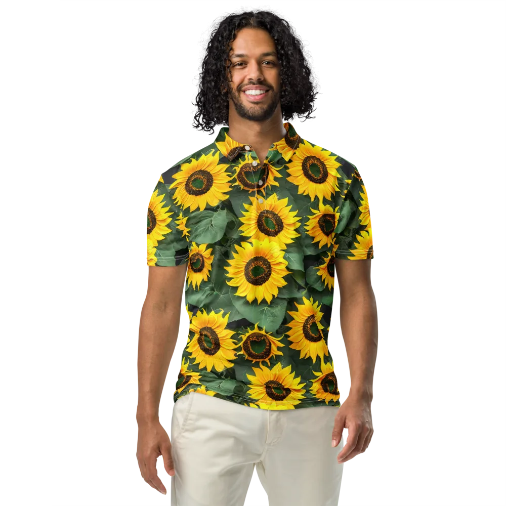 Sunlit Harvest on Men's Slim Fit Polo Shirt — Front