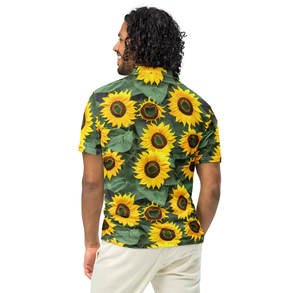 Sunlit Harvest on Men's Slim Fit Polo Shirt — Back