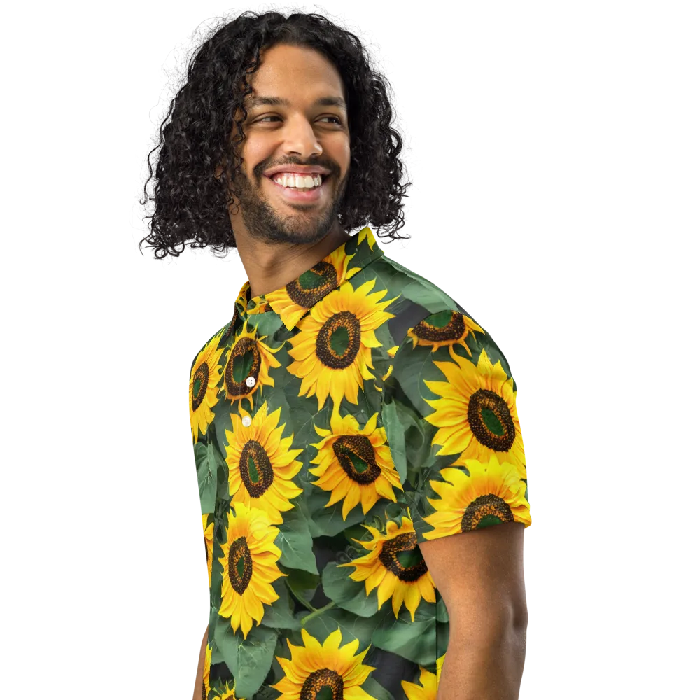 Sunlit Harvest on Men's Slim Fit Polo Shirt — Left Front