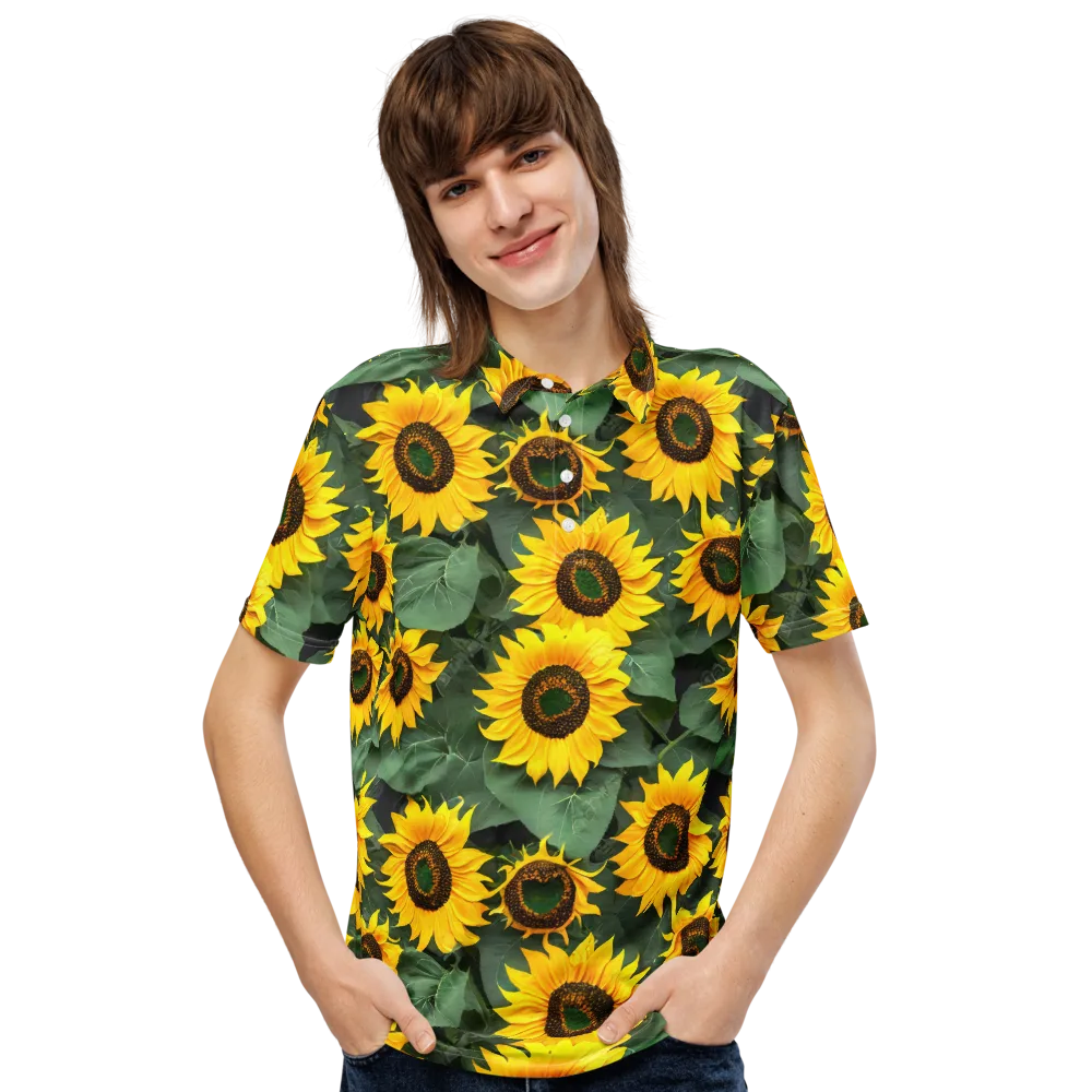 Sunlit Harvest on Men's Slim Fit Polo Shirt — Front