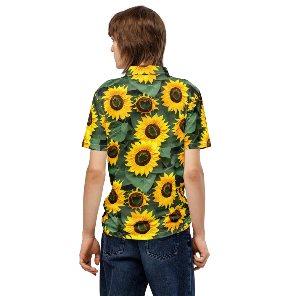 Sunlit Harvest on Men's Slim Fit Polo Shirt — Back