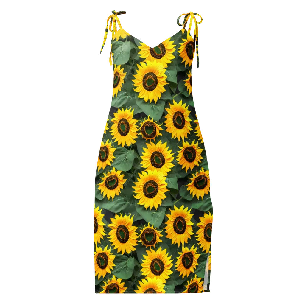 Sunlit Harvest on Slip Dress — Front